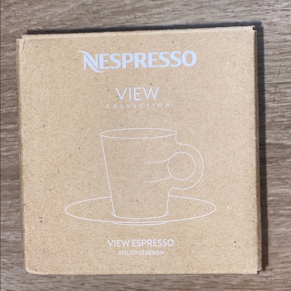 Nespresso View Collection Glass Expresso Cups Stainless Steel Saucers - Picture 3 of 7